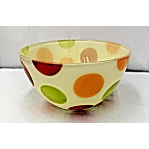 Walther Glas 8" Love Shakes Mixing Bowl Polka Dots Vintage MCM